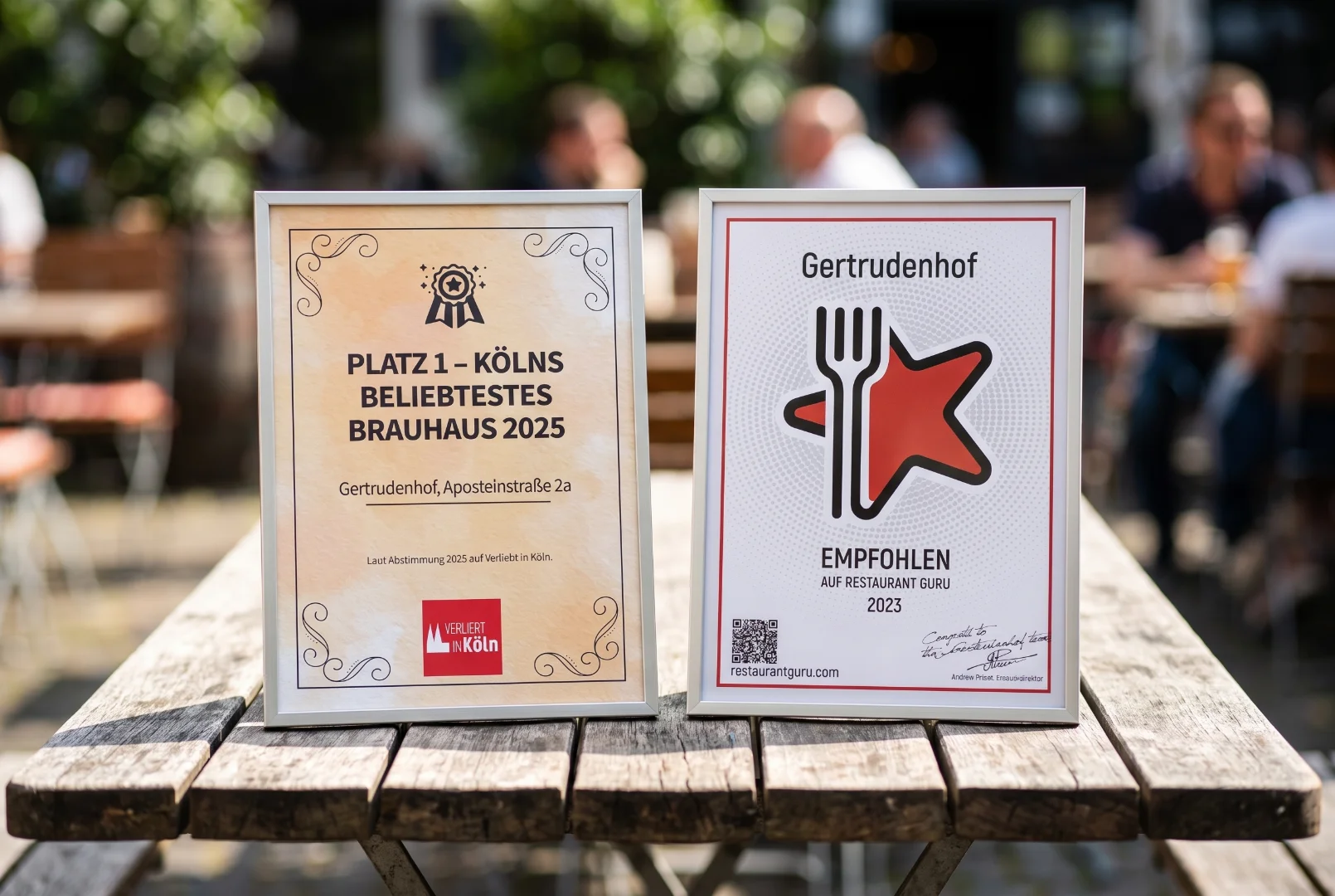 Auszeichnungen des Gertrudenhof am Neumarkt